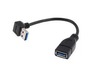 SM Down Angled USB 3.0 Type-A Male to USB 3.0 Type-A Female Extension Cable 20cm 5Gbps 90 Degree SM Down Angled USB 3.0 Type-A Male to USB 3.0 Type-A Female Extension Cable 20cm 5Gbps 90 Degree