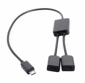 Micro USB to Dual Ports Micro USB Female Hub Cable For Laptop PC Mouse Flash Disk Micro USB to Dual Ports Micro USB Female Hub Cable For Laptop PC Mouse Flash Disk