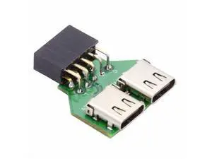 Dual Ports USB 3.1 Type-C USB-C Female to USB 2.0 Motherboard 9pin 10pin Header Adapter PCBA 480Mbps Dual Ports USB 3.1 Type-C USB-C Female to USB 2.0 Motherboard 9pin 10pin Header Adapter PCBA 480Mbps