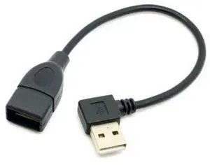 90D Left Angled type USB 2.0 A Male to USB Female M/F extension cable 20cm U2-002-LE-0.2M 90D Left Angled type USB 2.0 A Male to USB Female M/F extension cable 20cm U2-002-LE-0.2M