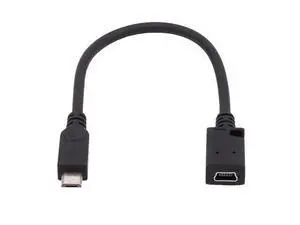 Micro USB 5pin Male to Mini USB 5pin Female data charge cable 10cm U2-027 Micro USB 5pin Male to Mini USB 5pin Female data charge cable 10cm U2-027