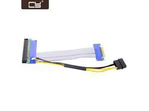 PCI-E Express 4x to 16x Flex Cable Extender Converter Riser Card Adapter with 4pin Power 15cm EP-005 PCI-E Express 4x to 16x Flex Cable Extender Converter Riser Card Adapter with 4pin Power 15cm EP-005