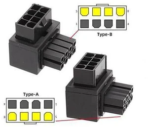 2pcs/lot ATX 8P EPS Male to Female 90 Degree Up Down Angled Power Header Adapter for CPU 12V 2pcs/lot ATX 8P EPS Male to Female 90 Degree Up Down Angled Power Header Adapter for CPU 12V