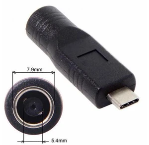 65W PD DC Power Jack 7.9*5.4mm Input to Type-C USB-C Power Plug Charge Adapter for Laptop Phone 65W PD DC Power Jack 7.9*5.4mm Input to Type-C USB-C Power Plug Charge Adapter for Laptop Phone