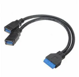 2 ports USB 3.0 Female to Motherboard 20pin Header cable for front panel (20cm) 2 ports USB 3.0 Female to Motherboard 20pin Header cable for front panel (20cm)