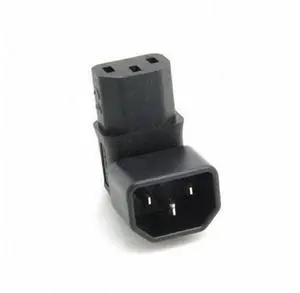 SM IEC Male C14 to Down Right Angled 90 Degree IEC Female C13 Power Extension Adapter SM IEC Male C14 to Down Right Angled 90 Degree IEC Female C13 Power Extension Adapter