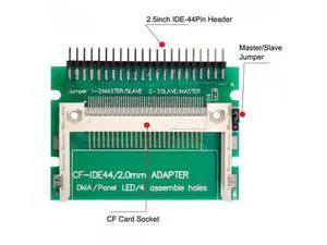 SM CF Compact Flash Merory Card to Laptop 2.5" 44 Pins Male IDE Hard Disk Drive HDD SSD Adapter SM CF Compact Flash Merory Card to Laptop 2.5" 44 Pins Male IDE Hard Disk Drive HDD SSD Adapter