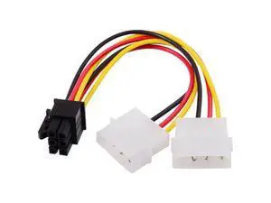 HKCY SA-027 Dual 4Pin to 6 Pin EPS 12V Graphics Card Power Supply Adapter Converter Cable HKCY SA-027 Dual 4Pin to 6 Pin EPS 12V Graphics Card Power Supply Adapter Converter Cable