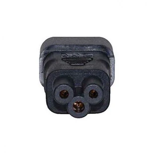 SM IEC 320 Adapter 3 Poles Socket C14 to Cloverleaf Plug Micky C5 Straight Extension Power Adapter SM IEC 320 Adapter 3 Poles Socket C14 to Cloverleaf Plug Micky C5 Straight Extension Power Adapter