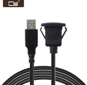 1m Waterproof Single USB 2.0 Extension Latch Mount Car AUX Cable for Dashboard Panel U2-021-1P 1m Waterproof Single USB 2.0 Extension Latch Mount Car AUX Cable for Dashboard Panel U2-021-1P