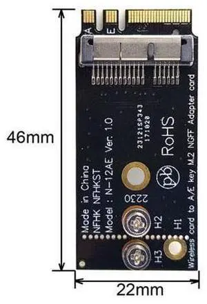 SM BCM94360CS2 BCM943224PCIEBT2 Wireless Card to NGFF M.2 Key A/E Adapter for Macbook OS SM BCM94360CS2 BCM943224PCIEBT2 Wireless Card to NGFF M.2 Key A/E Adapter for Macbook OS