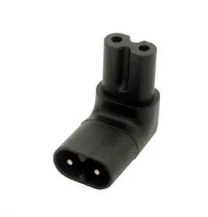 HKCY PW-038 Figure 8 IEC 320 C7 to C8 90 Degree Up Down Angled Right Angle AC Power Adapter Extension HKCY PW-038 Figure 8 IEC 320 C7 to C8 90 Degree Up Down Angled Right Angle AC Power Adapter Extension