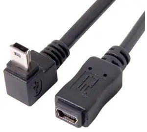 HKCY U2-049-DN GPS Mini USB 5P 90D Down Direction Angled Male to 5p Female Extension Cable 0.2M HKCY U2-049-DN GPS Mini USB 5P 90D Down Direction Angled Male to 5p Female Extension Cable 0.2M