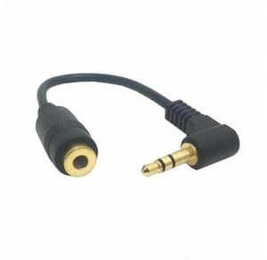 HKCY CA-045 90 degree right angled 3.5mm 3poles Audio Stereo Male to Female Extension Cable 10cm Black HKCY CA-045 90 degree right angled 3.5mm 3poles Audio Stereo Male to Female Extension Cable 10cm Black