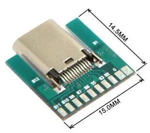 SM DIY 24pin USB 3.1 Type C Female Socket Connector SMT type with PC Board SM DIY 24pin USB 3.1 Type C Female Socket Connector SMT type with PC Board