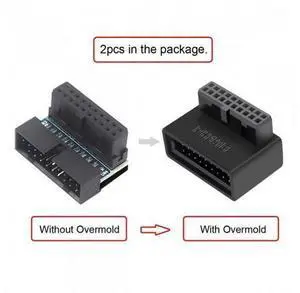 SM 1Set USB 3.0 20pin Male to Female Extension Adapter Up & Down Angled 90 Degree Overmold SM 1Set USB 3.0 20pin Male to Female Extension Adapter Up & Down Angled 90 Degree Overmold