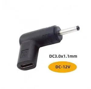 HKCY UC-090-3011MM USB 3.1 Type C USB-C Female to DC 12V 3.0x1.1mm Plug Adapter PD Emulator Trigger 90 Degree Angled HKCY UC-090-3011MM USB 3.1 Type C USB-C Female to DC 12V 3.0x1.1mm Plug Adapter PD Emulator Trigger 90 Degree Angled