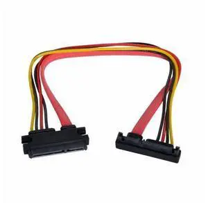 Down Angled SATA III 3.0 7+15 22 Pin SATA Male to Female Data Power Extension Cable 30cm Down Angled SATA III 3.0 7+15 22 Pin SATA Male to Female Data Power Extension Cable 30cm