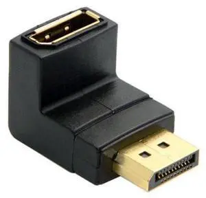 HKCY DP-016-DN Down Angled 90 Degree DisplayPort Male to Female Extension Adapter HKCY DP-016-DN Down Angled 90 Degree DisplayPort Male to Female Extension Adapter