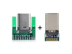 HKCY UC-206+207 DIY 24pin USB 3.1 Type C MaleFemale PlugSocket Connector SMT type with PC Board 1 set HKCY UC-206+207 DIY 24pin USB 3.1 Type C MaleFemale PlugSocket Connector SMT type with PC Board 1 set