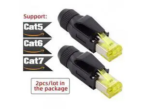 HKCY UT-005 2pcs/lot STP UTP Shield Cat6 RJ45 8P8C Plug Assembly Crimp Type for Industrial Network Ethernet Patch Cord HKCY UT-005 2pcs/lot STP UTP Shield Cat6 RJ45 8P8C Plug Assembly Crimp Type for Industrial Network Ethernet Patch Cord