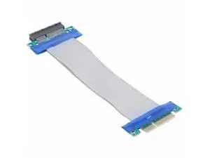 PCI-E Express 8X to 8x Male to Female Slot Riser Extender Card Ribbon Flexible Cable 20cm PCI-E Express 8X to 8x Male to Female Slot Riser Extender Card Ribbon Flexible Cable 20cm