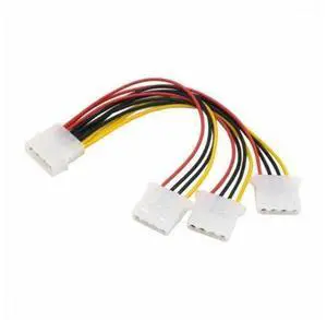IDE 4 Pin Male to 3 IDE Female Y Type Splitter Power supply Extension Cable 10cm for Hard Disk IDE 4 Pin Male to 3 IDE Female Y Type Splitter Power supply Extension Cable 10cm for Hard Disk