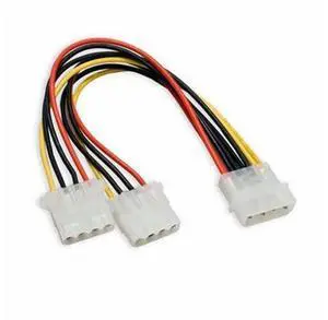 IDE 4 Pin to Dual IDE Y Splitter 10cm Hard Disk Power Supply Extension Cable IDE 4 Pin to Dual IDE Y Splitter 10cm Hard Disk Power Supply Extension Cable