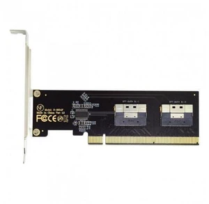 HKCY SA-016-2P Dual Slimline SFF-8654 8X 4 NVME to PCIE Express 3.0 4.0 Raid Card VROC Raid0 Hyper Adapter HKCY SA-016-2P Dual Slimline SFF-8654 8X 4 NVME to PCIE Express 3.0 4.0 Raid Card VROC Raid0 Hyper Adapter