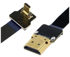 CYFPV 90 Degree Up Angled FPV Micro HDMI Male to HDMI Male Flat Cable 50cm for FPV HDTV Multicopter Aerial Photography CYFPV 90 Degree Up Angled FPV Micro HDMI Male to HDMI Male Flat Cable 50cm for FPV HDTV Multicopter Aerial Photography