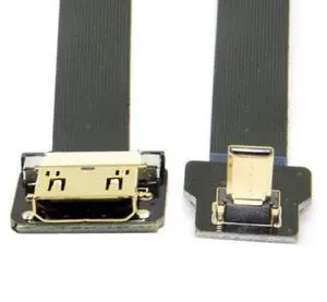 CYFPV Up Angled 90 Degree FPV Micro HDMI Male to Mini HDMI Female FPC Flat Cable 10cm for FPV HDTV Multicopter Aerial Photography CYFPV Up Angled 90 Degree FPV Micro HDMI Male to Mini HDMI Female FPC Flat Cable 10cm for FPV HDTV Multicopter Aerial Photography