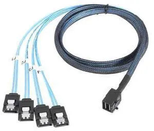 Internal Mini SAS SFF-8643 Host to 4 SATA 7pin Target Hard Disk 6Gbps Data Server Raid Cable 1m SF-074-1.0M Internal Mini SAS SFF-8643 Host to 4 SATA 7pin Target Hard Disk 6Gbps Data Server Raid Cable 1m SF-074-1.0M