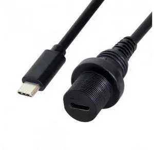 HKCY UC-043 Waterproof USB-C Type-C USB 3.1 Extension Flush Car Mount Extension Cable for Dashboard Panel HKCY UC-043 Waterproof USB-C Type-C USB 3.1 Extension Flush Car Mount Extension Cable for Dashboard Panel
