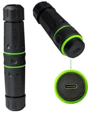 M20 Locking IP68 Waterproof Type-C 10Gbps USB3.1 Female to USB-C Female Extension Adapter Coupler M20 Locking IP68 Waterproof Type-C 10Gbps USB3.1 Female to USB-C Female Extension Adapter Coupler