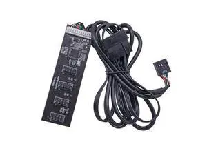 HKCY U2-053 USB 2.0 9pin 10pin Header 1 to 4 Female Splitter Extension Cable HUB with IDE 5V Power Connector Adapter Port Multilier HKCY U2-053 USB 2.0 9pin 10pin Header 1 to 4 Female Splitter Extension Cable HUB with IDE 5V Power Connector Adapter Port Multilier