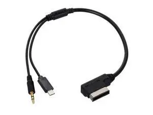 HKCY CA-036 Media In AMI MDI to Stereo 3.5mm AudioUSB-C Aux Adapter Cable For Car VW AUDI 2014 A4 A6 Q5 Q7 HKCY CA-036 Media In AMI MDI to Stereo 3.5mm AudioUSB-C Aux Adapter Cable For Car VW AUDI 2014 A4 A6 Q5 Q7