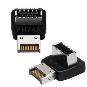 2pcs Overmold USB 3.1 Front Panel Header Male to Female Type-E Motherboard Extension Data Adapter 2pcs Overmold USB 3.1 Front Panel Header Male to Female Type-E Motherboard Extension Data Adapter