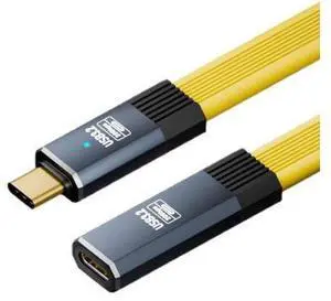 USB4 Male to Female Extension Cable 20Gbps Flat Slim FPC Cable with 100W and 8K 5K USB4.0 Type-C Compatible with Thunderbolt3/4 USB4 Male to Female Extension Cable 20Gbps Flat Slim FPC Cable with 100W and 8K 5K USB4.0 Type-C Compatible with Thunderbolt3/4