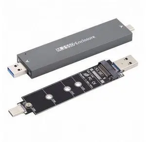Combo Type-C USB3.0 to NVME M-key M.2 NGFF SATA SSD PCBA Case 2280/2242/2230mm Adapter RTL9210B Chipset UC-057-2280MM Combo Type-C USB3.0 to NVME M-key M.2 NGFF SATA SSD PCBA Case 2280/2242/2230mm Adapter RTL9210B Chipset UC-057-2280MM