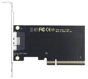 External Slimline SFF-8654 8X 74Pin to PCIE Express 3.0 PCIE4.0 Raid Card VROC Raid0 Hyper Adapter SA-016-1X External Slimline SFF-8654 8X 74Pin to PCIE Express 3.0 PCIE4.0 Raid Card VROC Raid0 Hyper Adapter SA-016-1X