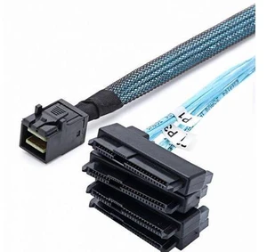 Internal Mini SAS SFF-8643 Host to 4 SAS 29Pin SFF-8482 Target Disk 6Gbps Data Server Raid Cable Internal Mini SAS SFF-8643 Host to 4 SAS 29Pin SFF-8482 Target Disk 6Gbps Data Server Raid Cable