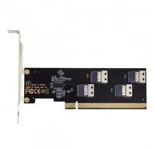 HKCY SA-016-4P Four Slimline SFF-8654 4X 4 NVME to PCIE Express 3.0 4.0 Raid Card VROC Raid0 Hyper Adapter HKCY SA-016-4P Four Slimline SFF-8654 4X 4 NVME to PCIE Express 3.0 4.0 Raid Card VROC Raid0 Hyper Adapter