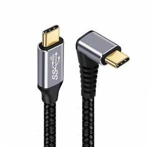90 Degree Up Down Angled Type-C USB-C Male to Male USB3.1 10Gbps 100W Data Cable for Laptop Phone 90 Degree Up Down Angled Type-C USB-C Male to Male USB3.1 10Gbps 100W Data Cable for Laptop Phone
