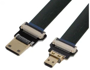 CYFPV Mini HDMI Male to Micro HDMI Male Extension FPC Flat Cable 1080P for FPV HDTV Multicopter Aerial Photography CYFPV Mini HDMI Male to Micro HDMI Male Extension FPC Flat Cable 1080P for FPV HDTV Multicopter Aerial Photography