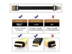CYFPV HDMI Female to Mini HDMI Male Extension FPC Flat Cable 1080P for FPV HDTV Multicopter Aerial Photography CYFPV HDMI Female to Mini HDMI Male Extension FPC Flat Cable 1080P for FPV HDTV Multicopter Aerial Photography