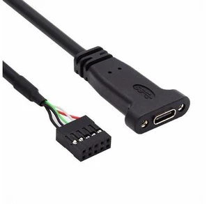 Single Port USB 3.1 Type-C USB-C Female to USB 2.0 Motherboard 9pin 10pin Header Cable (20cm) with Bracket Single Port USB 3.1 Type-C USB-C Female to USB 2.0 Motherboard 9pin 10pin Header Cable (20cm) with Bracket