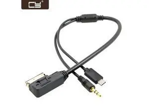 Media In AMI MDI to Stereo 3.5mm o & USB-C Aux Adapter Cable For Car 2014 A4 A6 Q5 Q7 CA-096 Media In AMI MDI to Stereo 3.5mm o & USB-C Aux Adapter Cable For Car 2014 A4 A6 Q5 Q7 CA-096