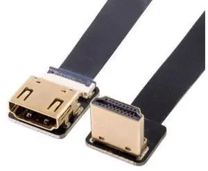 CYFPV Down Angled 90 Degree HDMI Male to Female FPC Flat Cable for HDTV Multicopter Aerial Photography CYFPV Down Angled 90 Degree HDMI Male to Female FPC Flat Cable for HDTV Multicopter Aerial Photography