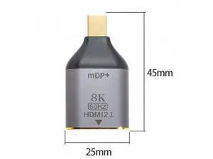 SM Mini DisplayPort 1.4 Source to HDMI 2.0 Display 8K 60hz UHD 4K Mini-DP to HDMI Male Monitor Adapter Connector SM Mini DisplayPort 1.4 Source to HDMI 2.0 Display 8K 60hz UHD 4K Mini-DP to HDMI Male Monitor Adapter Connector