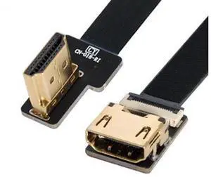 CYFPV Left Angled 90 Degree HDMI Male to Female FPC Flat Cable for HDTV Multicopter Aerial Photography CYFPV Left Angled 90 Degree HDMI Male to Female FPC Flat Cable for HDTV Multicopter Aerial Photography